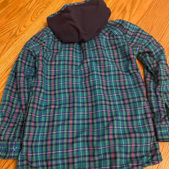 L.L Bean Hooded Plaid Shirt - NWOT - Picture 3 of 7
